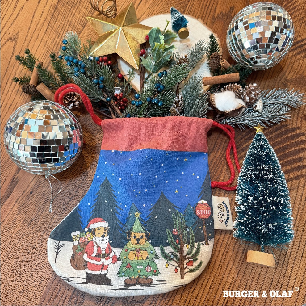 BOPO-003 BURGER&OLAF  クリスマス 靴下型 巾着