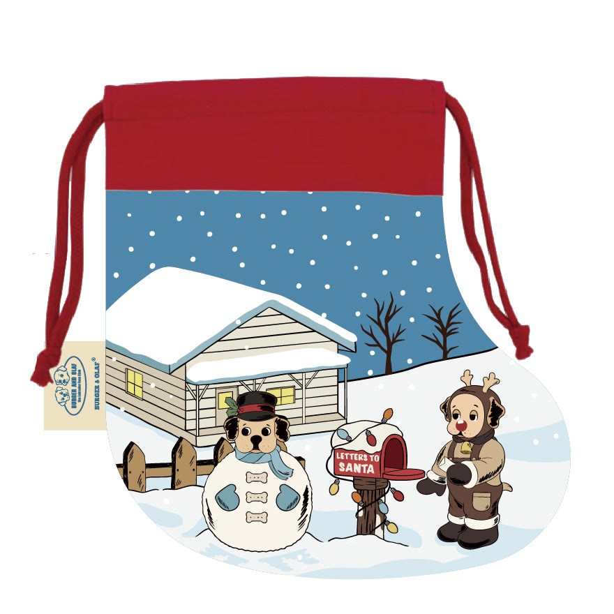 BOPO-003 BURGER&OLAF  クリスマス 靴下型 巾着