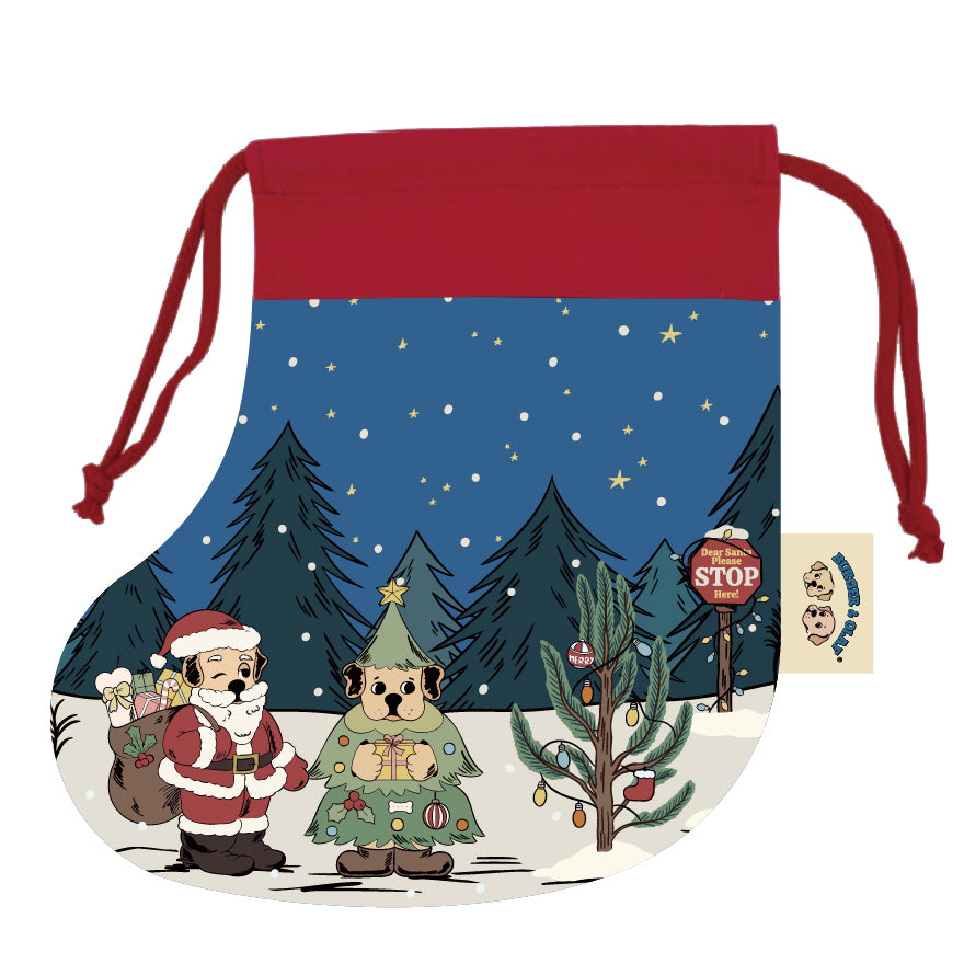 BOPO-003 BURGER&OLAF  クリスマス 靴下型 巾着