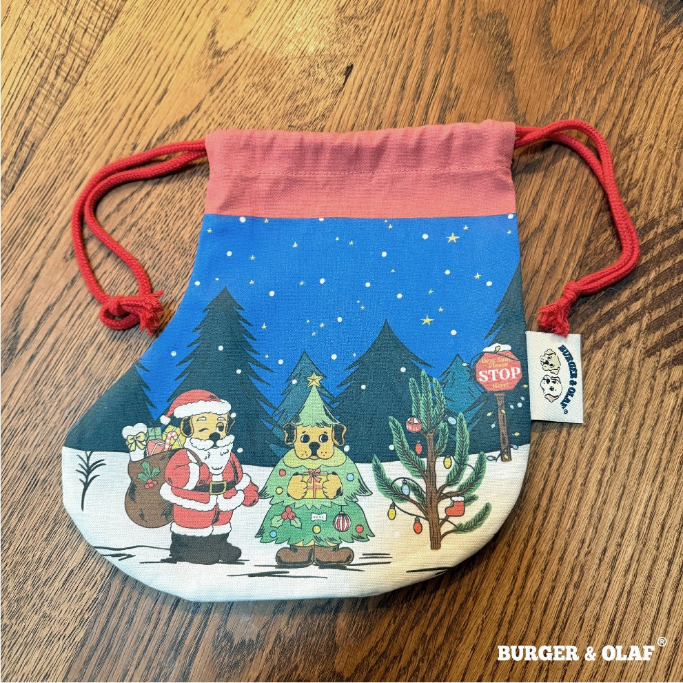 BOPO-003 BURGER&OLAF  クリスマス 靴下型 巾着