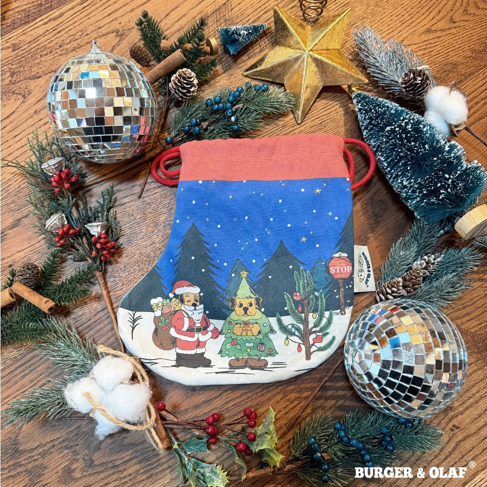 BOPO-003 BURGER&OLAF  クリスマス 靴下型 巾着