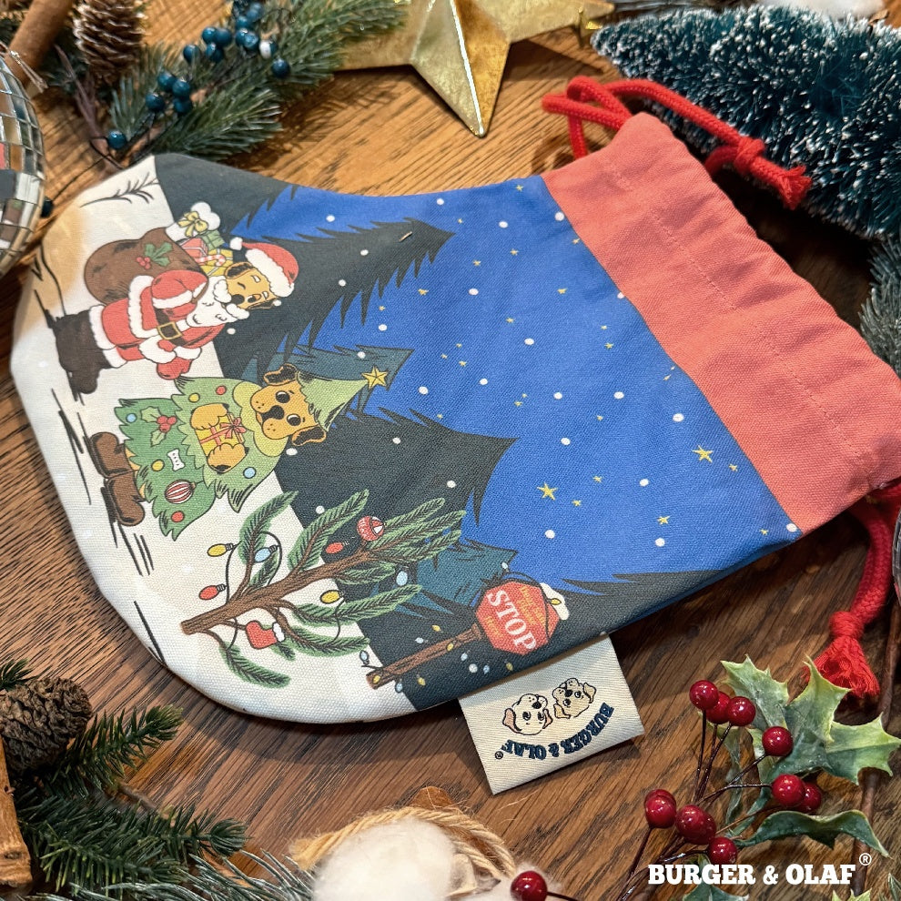 BOPO-003 BURGER&OLAF  クリスマス 靴下型 巾着