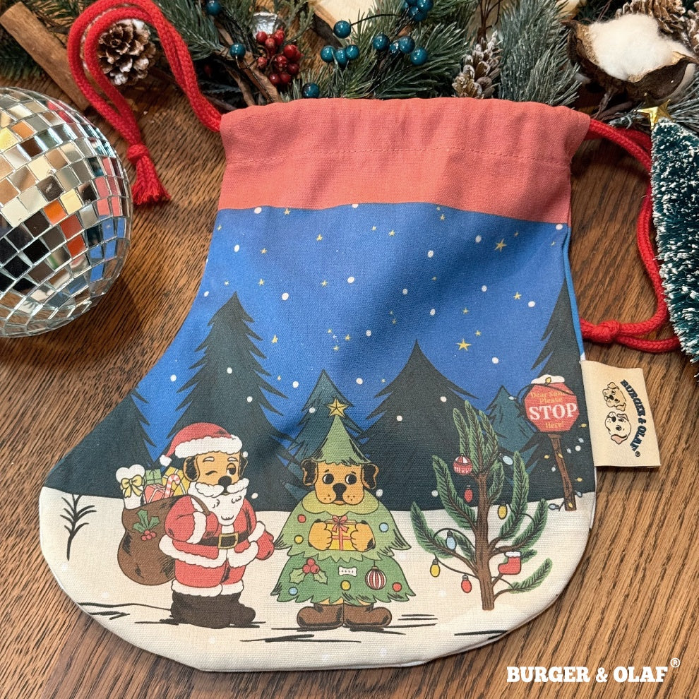 BOPO-003 BURGER&OLAF  クリスマス 靴下型 巾着
