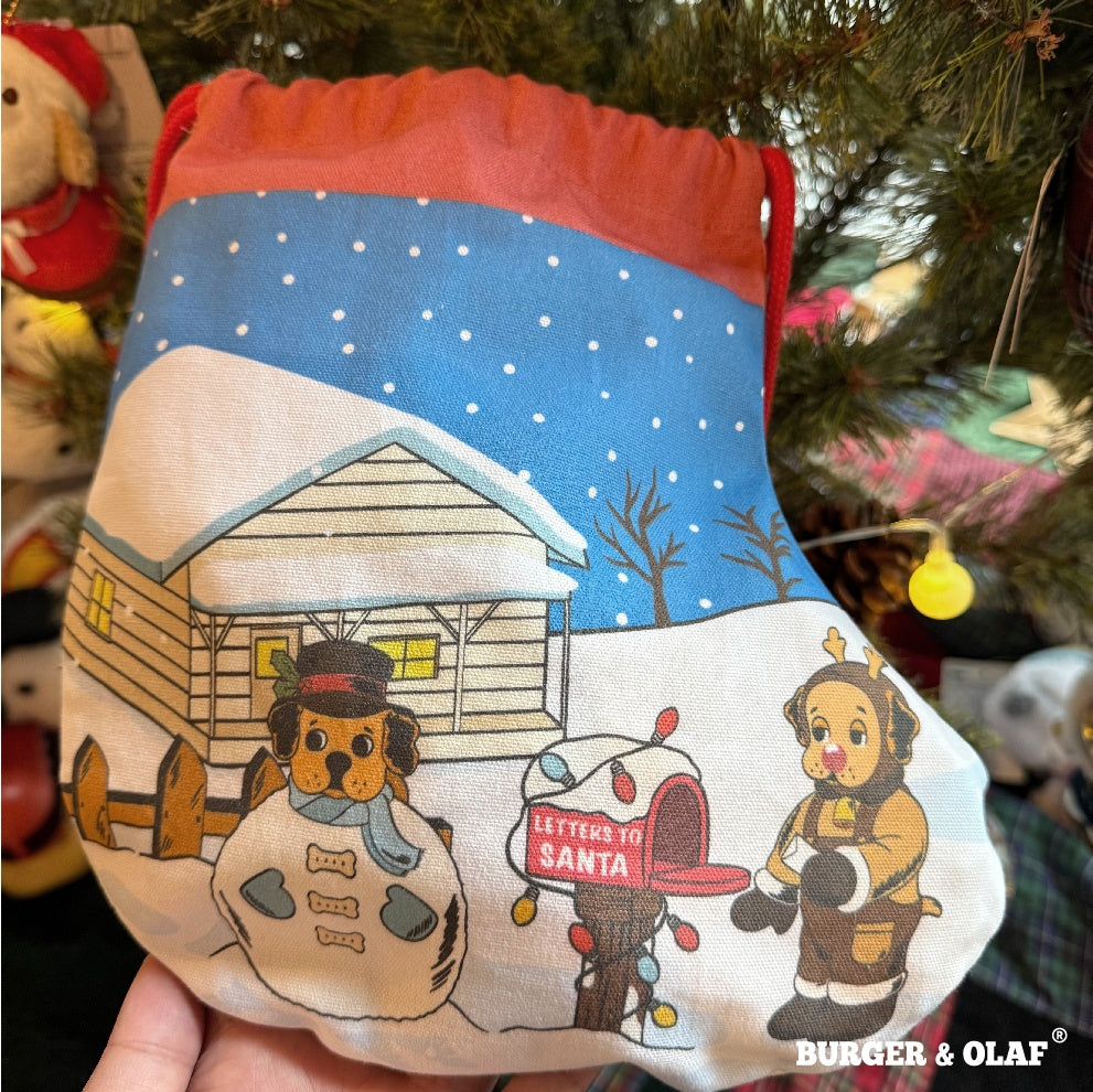 BOPO-003 BURGER&OLAF  クリスマス 靴下型 巾着