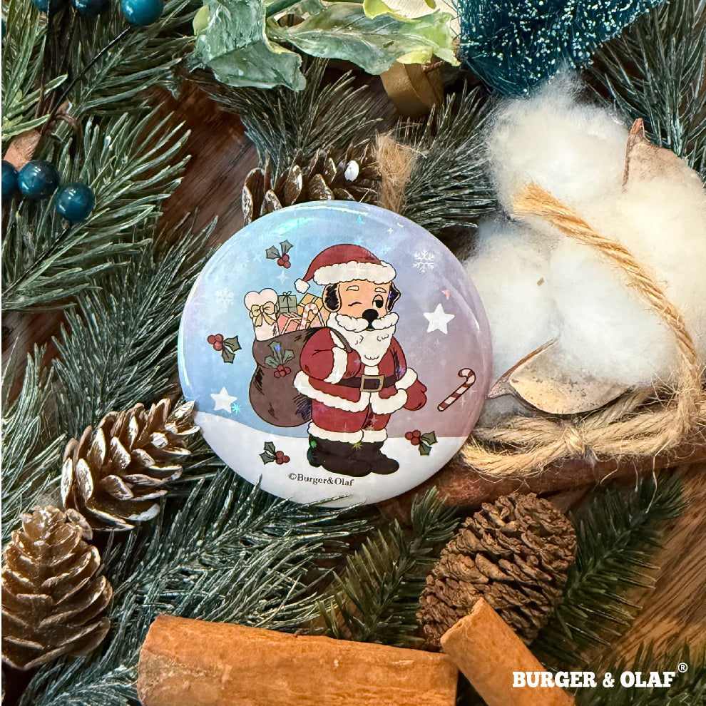 クリスマス きらきら 缶バッジ BOBG-001