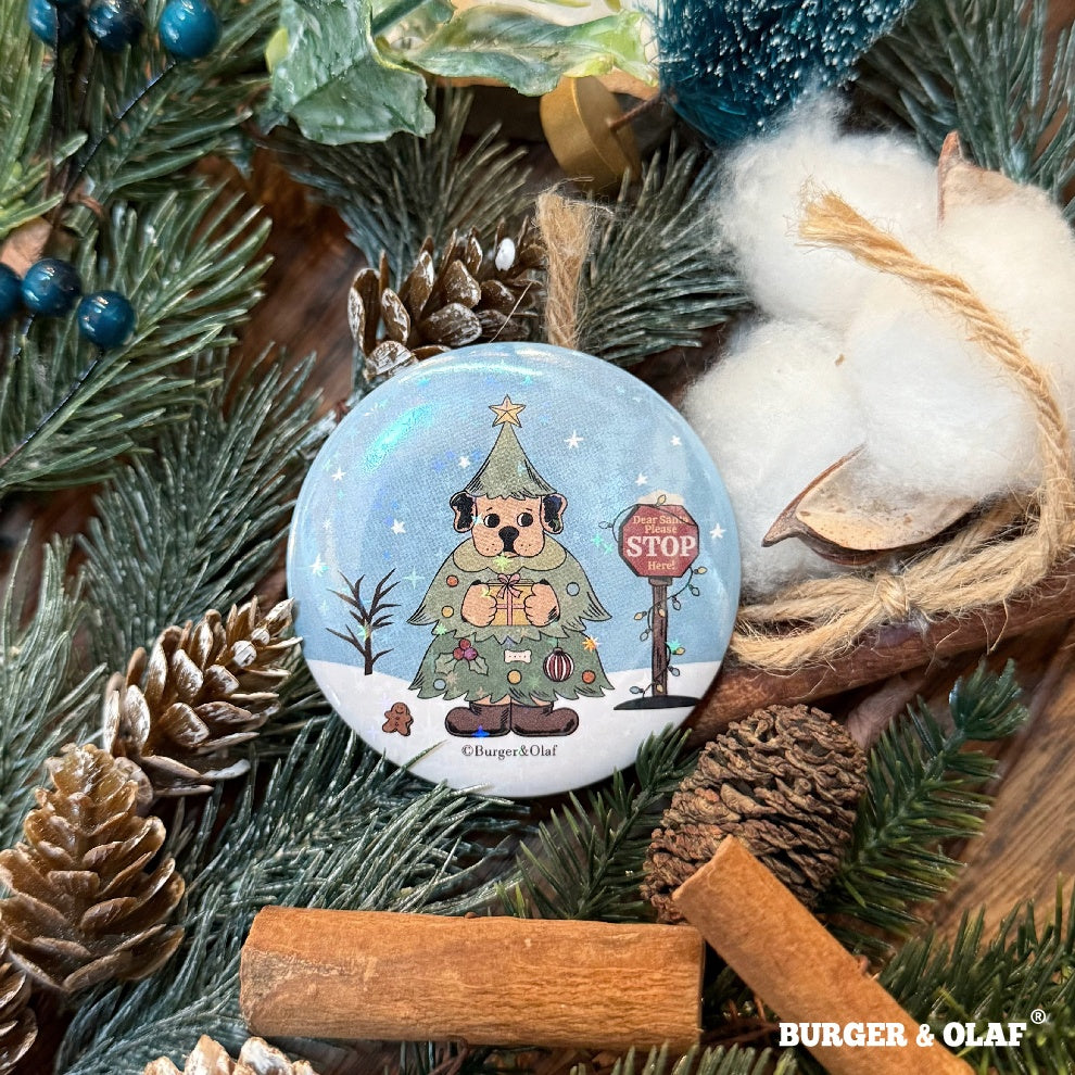 クリスマス きらきら 缶バッジ BOBG-001