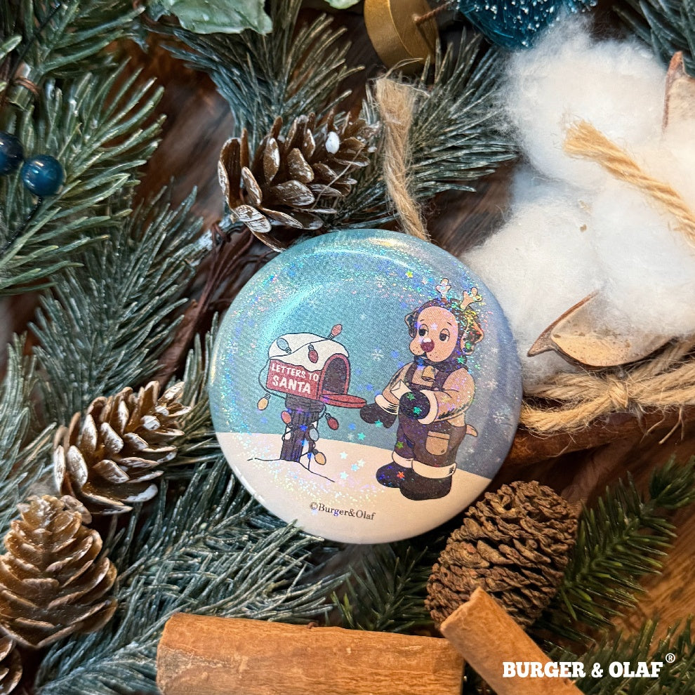 クリスマス きらきら 缶バッジ BOBG-001