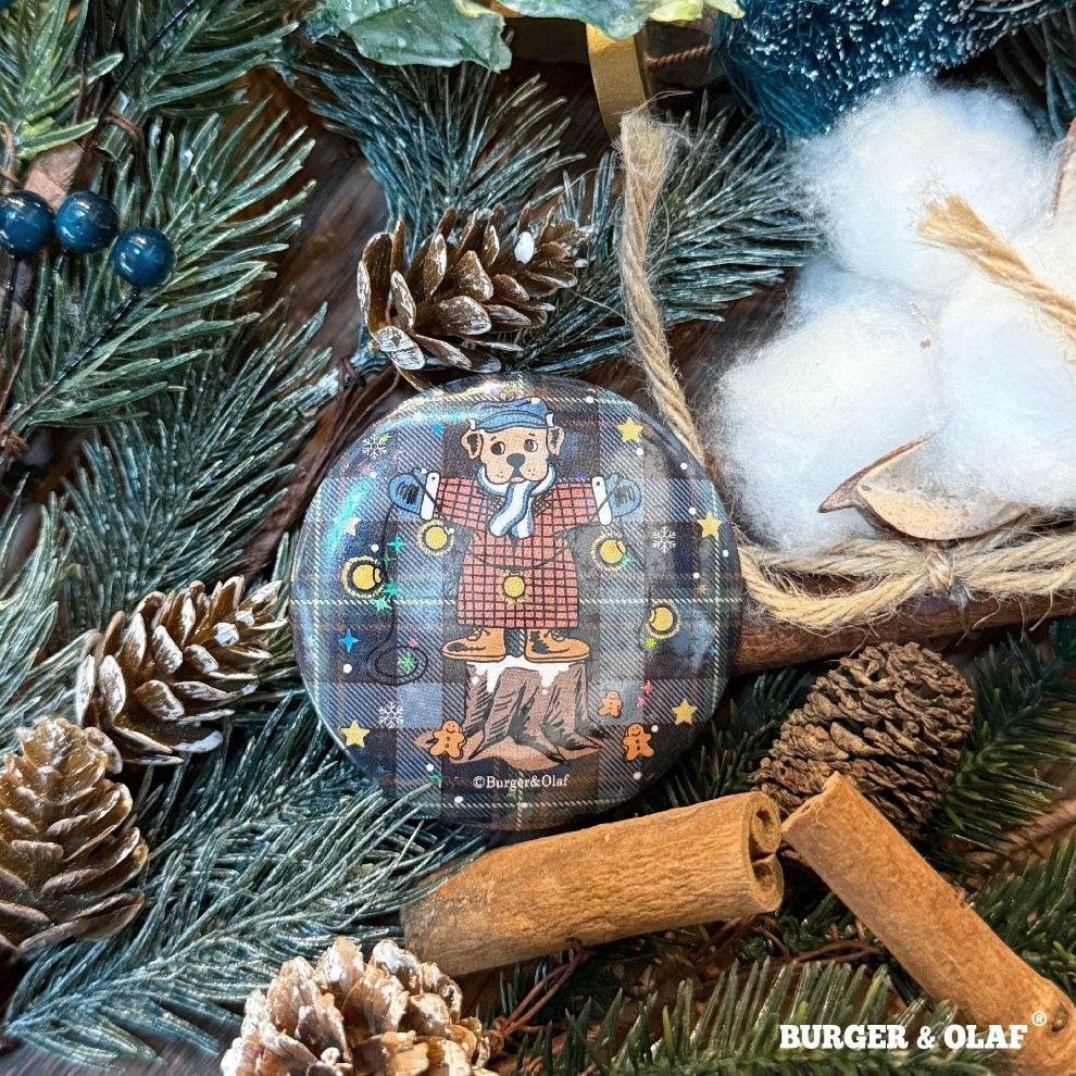 クリスマス きらきら 缶バッジ BOBG-001