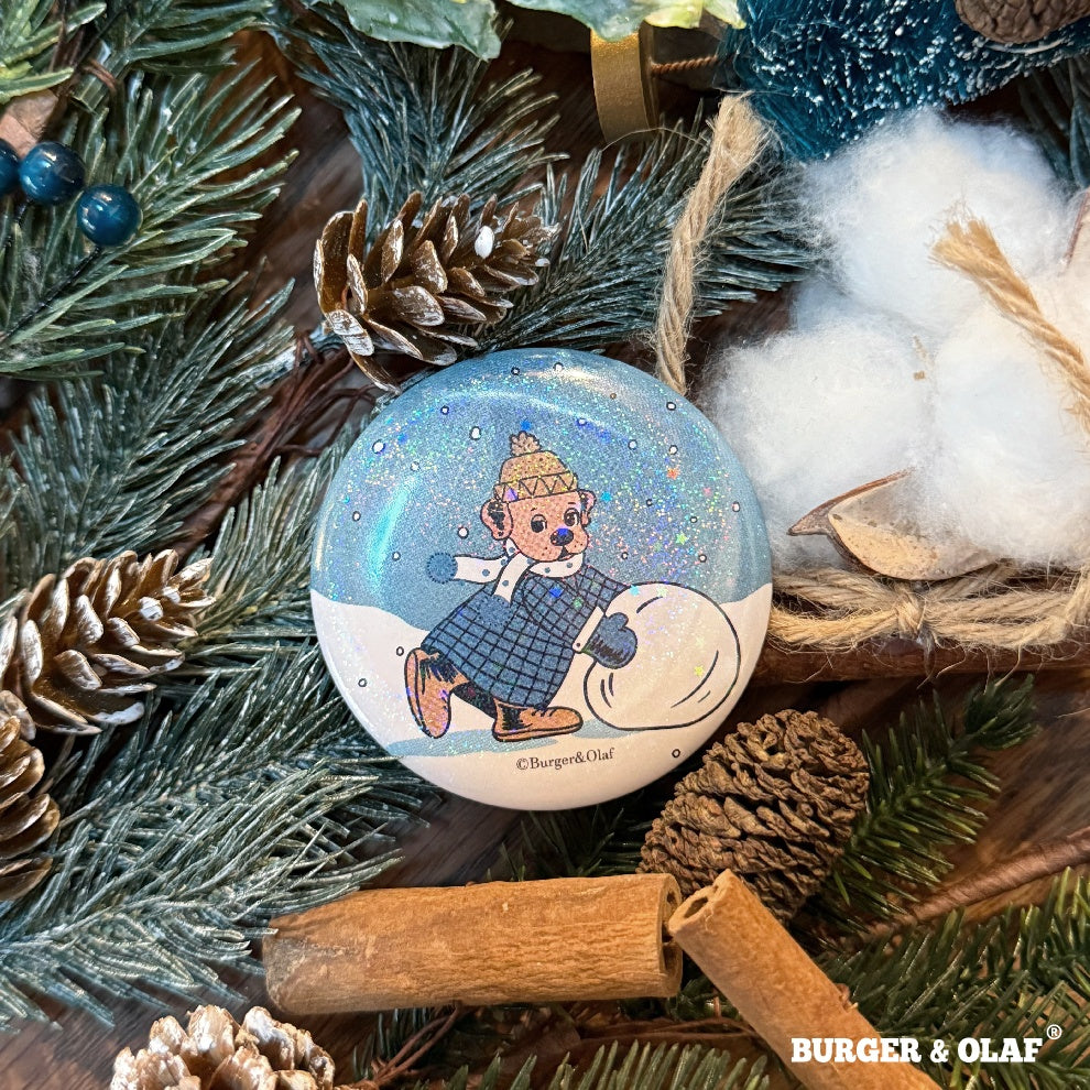 クリスマス きらきら 缶バッジ BOBG-001