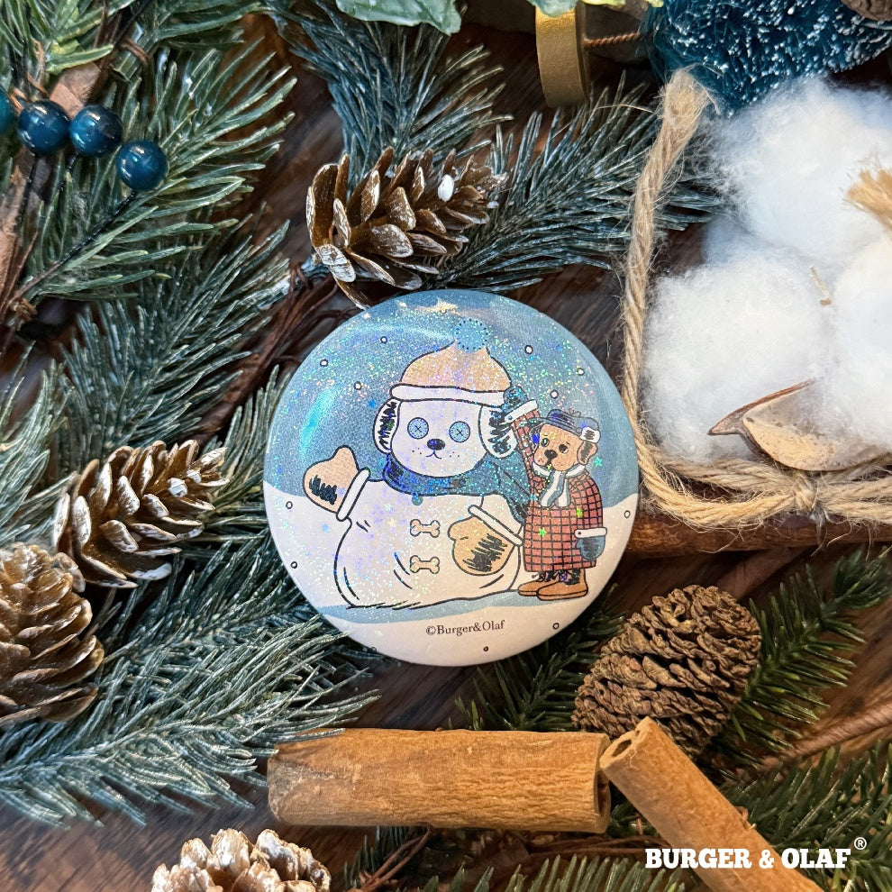 クリスマス きらきら 缶バッジ BOBG-001