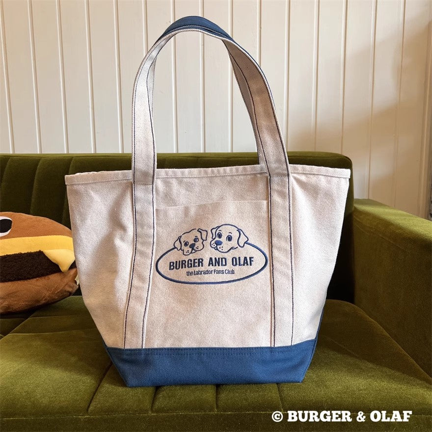 ラブラドール・レトリバー ロゴ刺繍キャンバストートバッグ BOBG-001