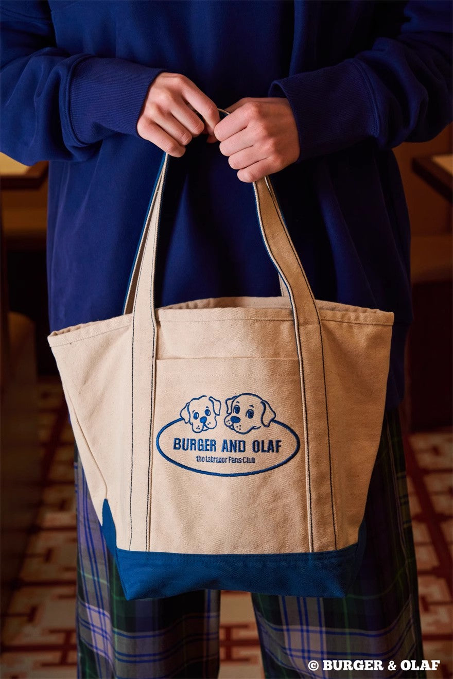 ラブラドール・レトリバー ロゴ刺繍キャンバストートバッグ BOBG-001