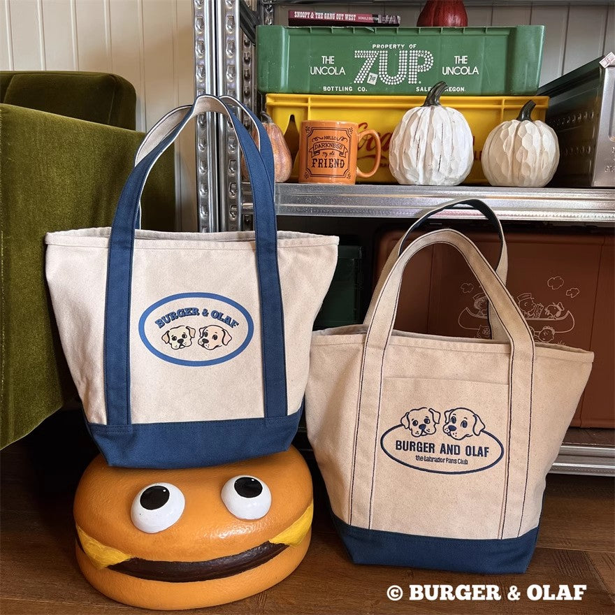 ラブラドール・レトリバー ロゴ刺繍キャンバストートバッグ BOBG-001