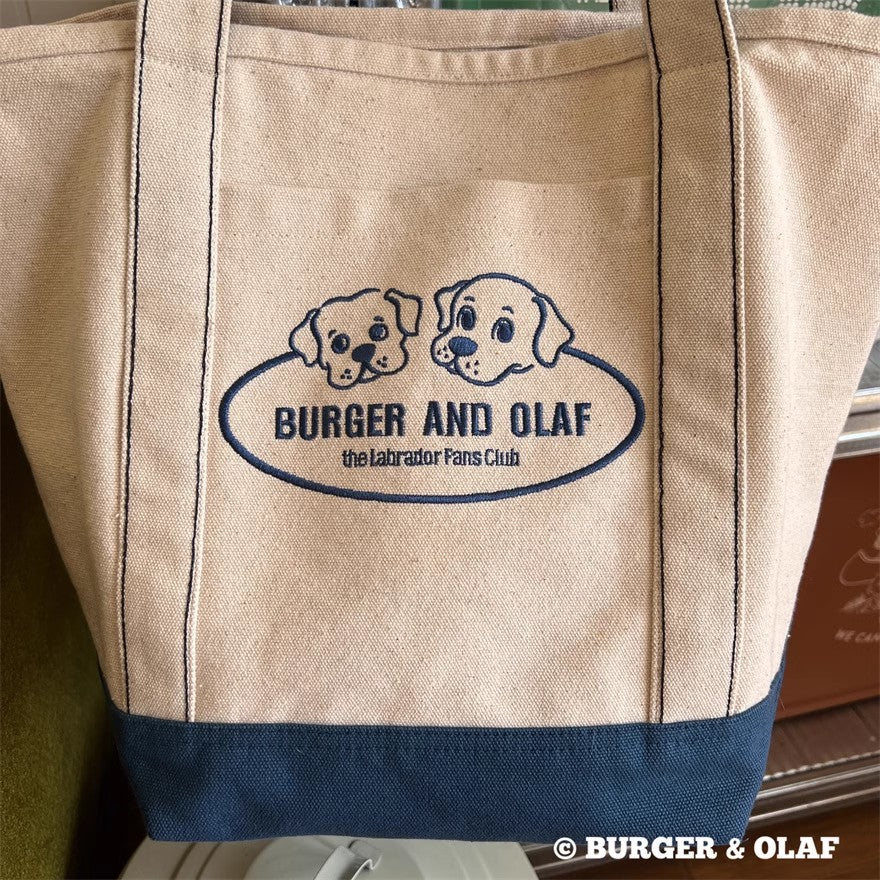 ラブラドール・レトリバー ロゴ刺繍キャンバストートバッグ BOBG-001