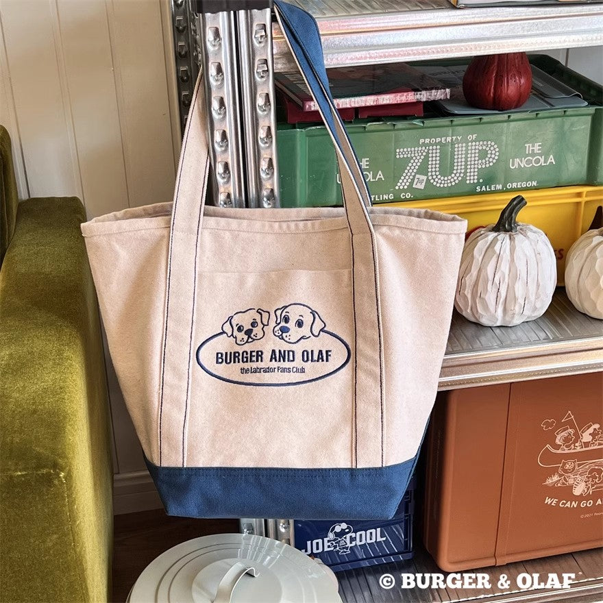 ラブラドール・レトリバー ロゴ刺繍キャンバストートバッグ BOBG-001